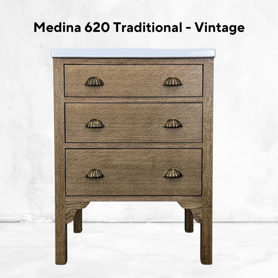 Medina Oak Bathroom Vanity Unit