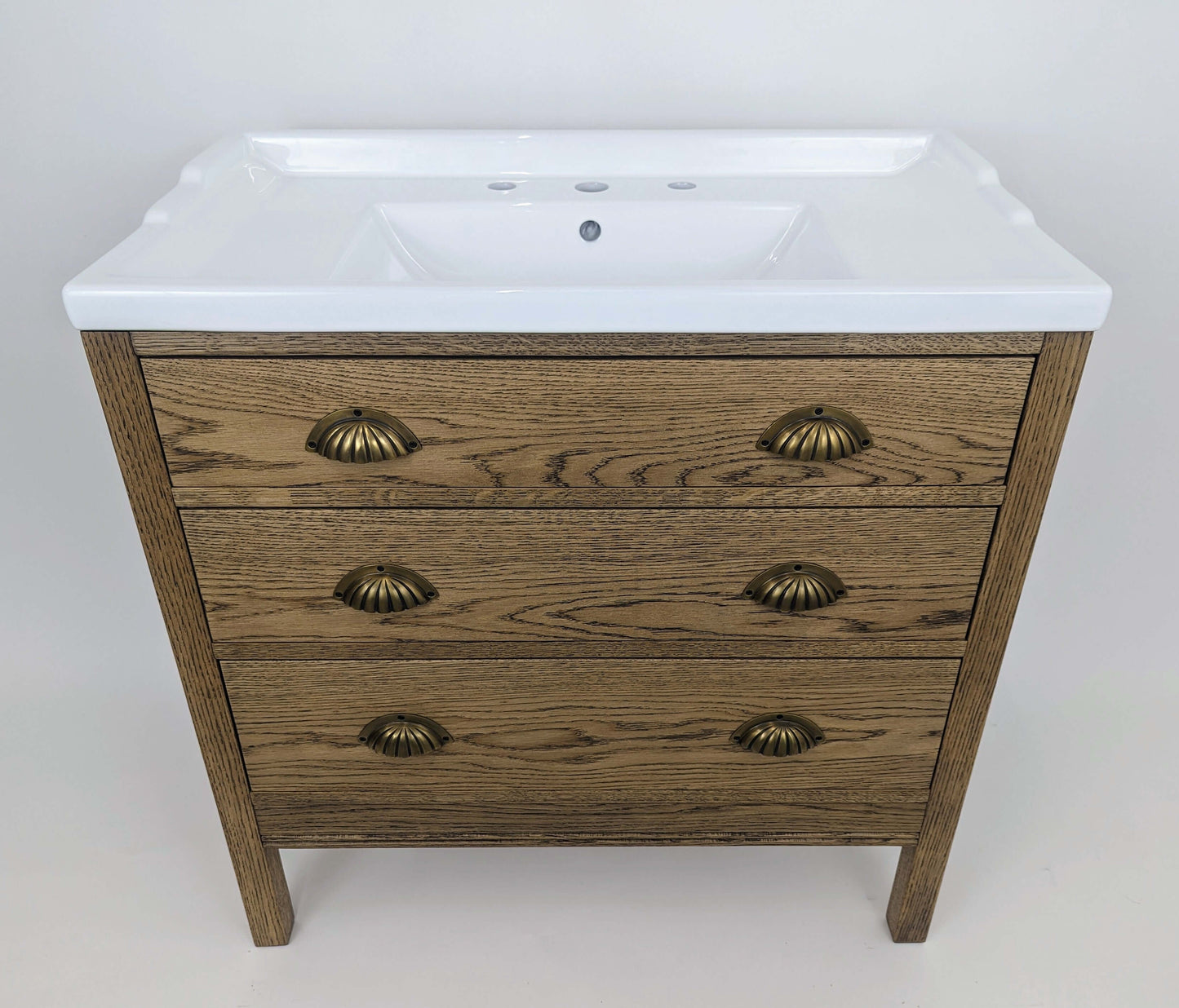 Medina Oak Bathroom Vanity Unit