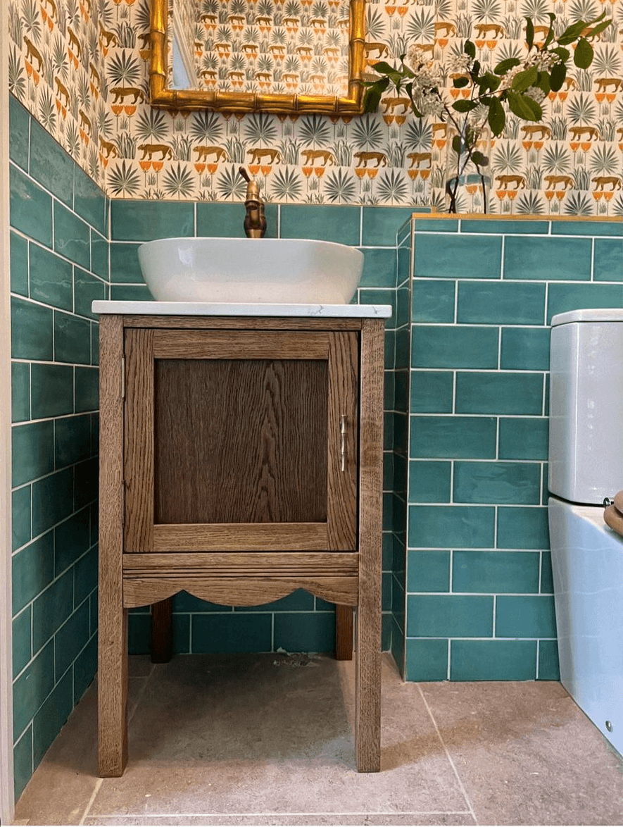 Regency Oak Bathroom Vanity Unit