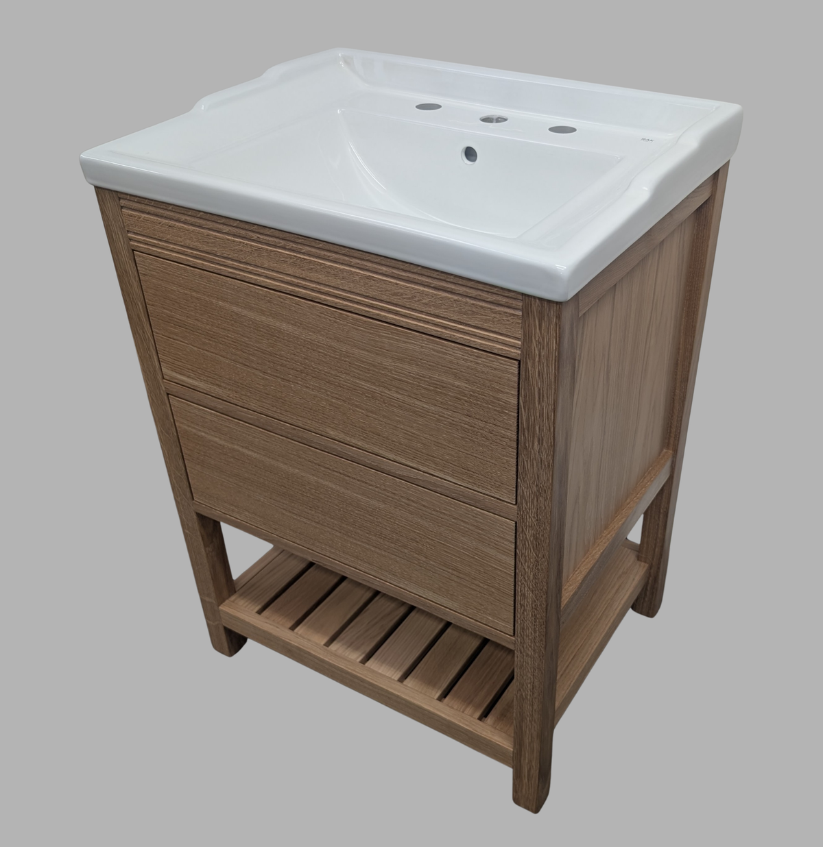 620mm Westbourne Oak Bathroom Vanity Unit