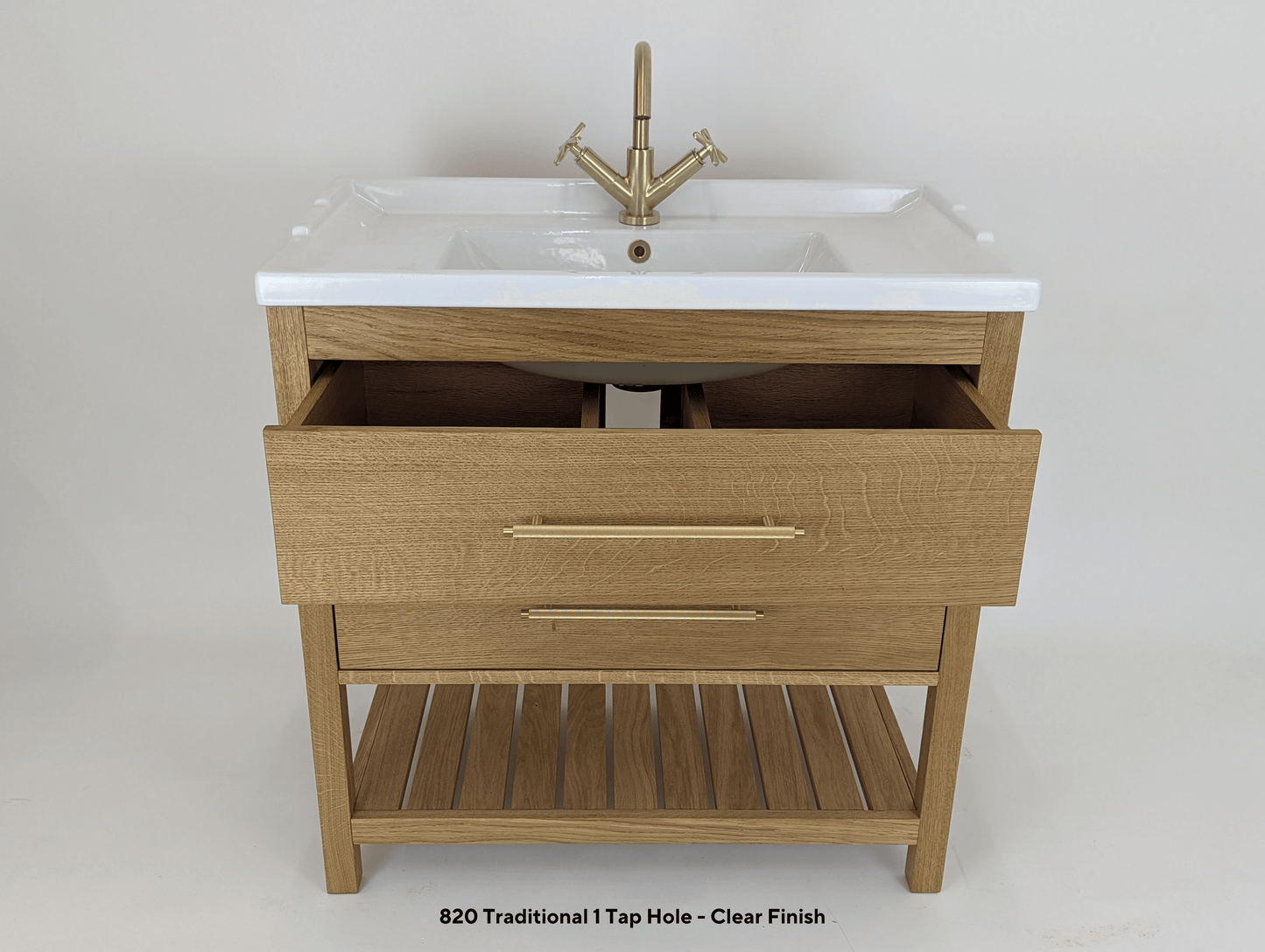 Westbourne Oak Bathroom Vanity Unit