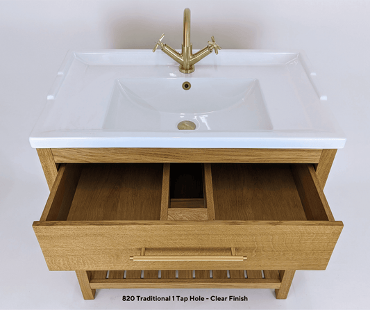 Westbourne Oak Bathroom Vanity Unit