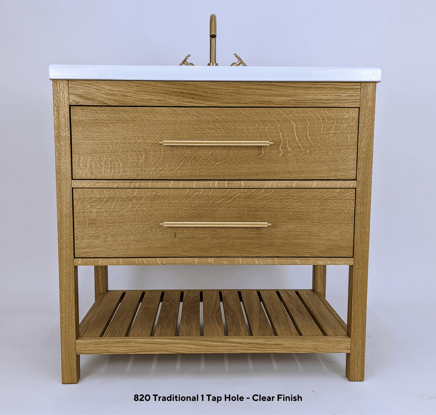 Westbourne Oak Bathroom Vanity Unit