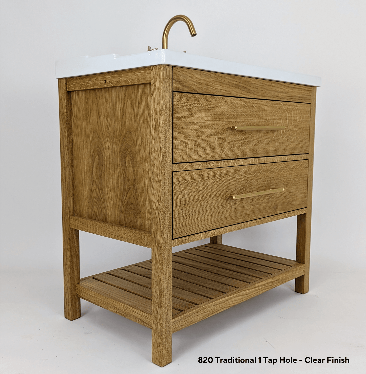 Westbourne Oak Bathroom Vanity Unit