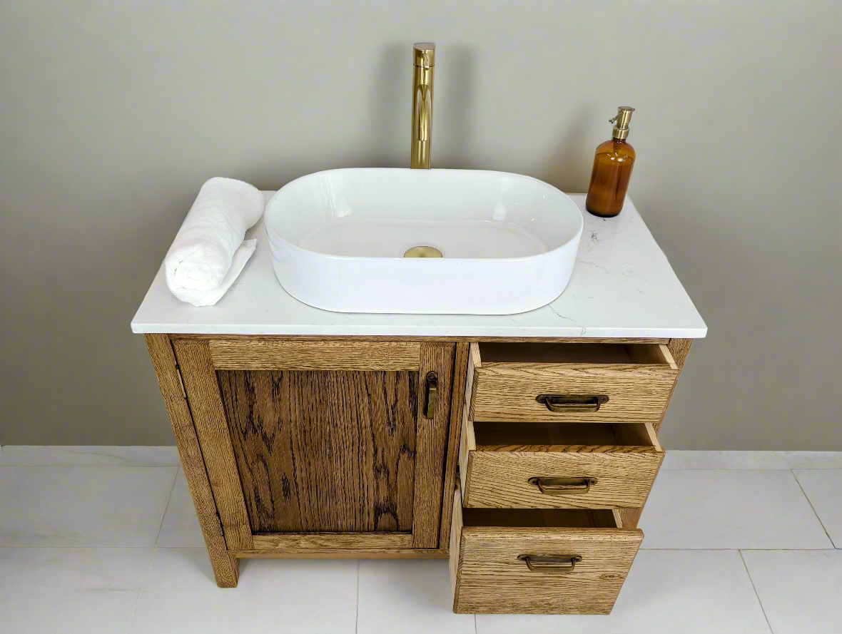 Langdale Oak Bathroom Vanity Unit