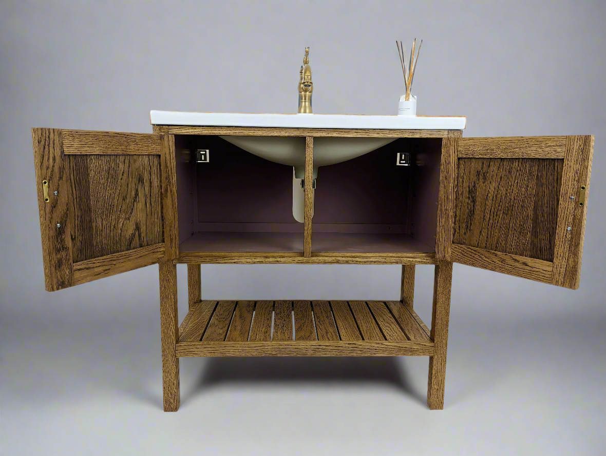 Adelaide Oak Bathroom Vanity Unit