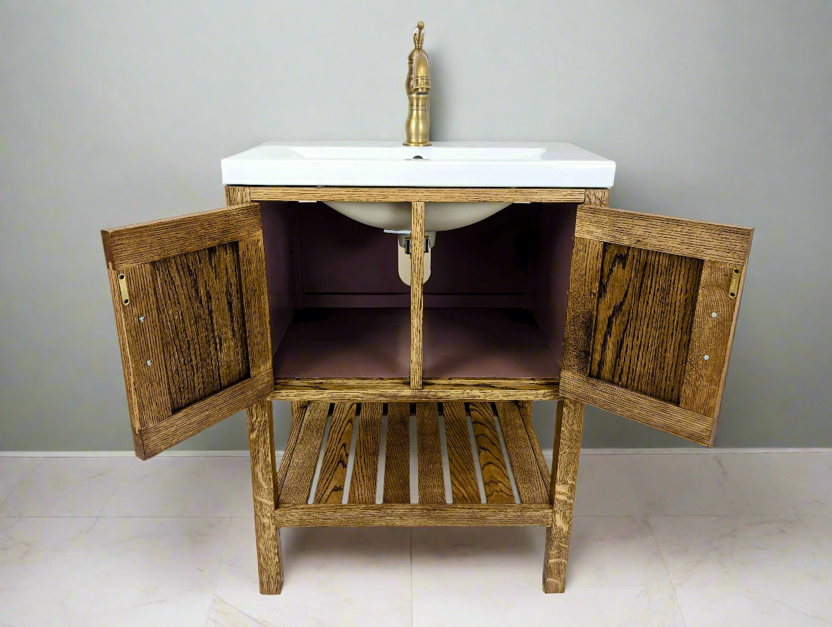 Adelaide Oak Bathroom Vanity Unit