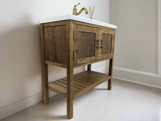 Adelaide Oak Bathroom Vanity Unit