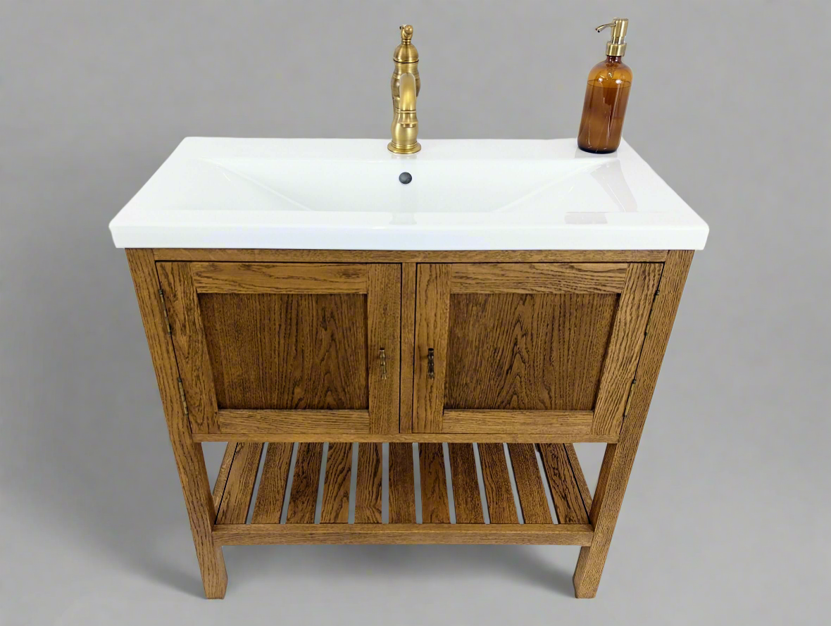 Adelaide Oak Bathroom Vanity Unit