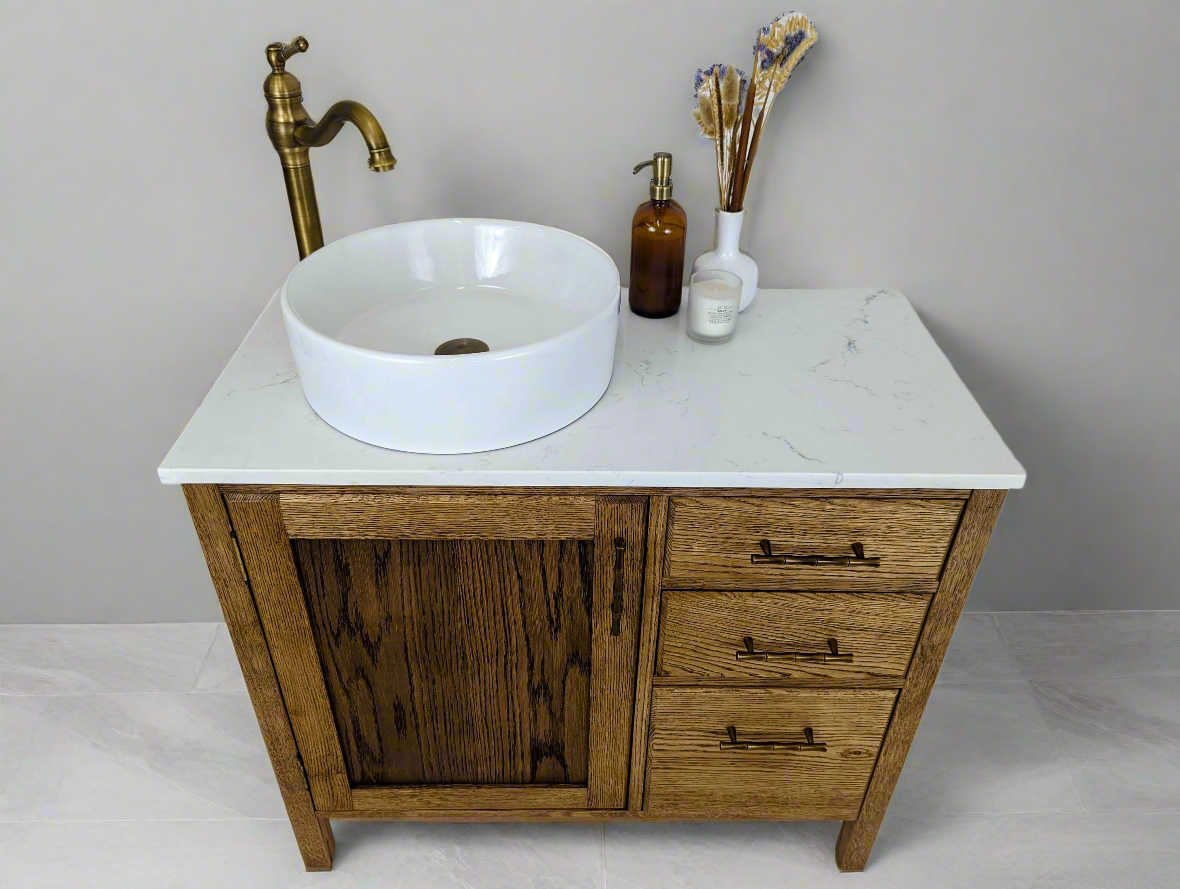Langdale Oak Bathroom Vanity Unit
