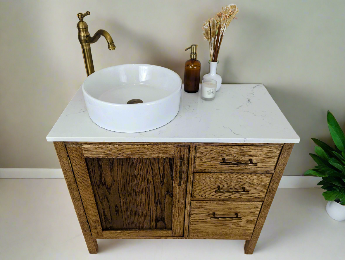 Langdale Oak Bathroom Vanity Unit