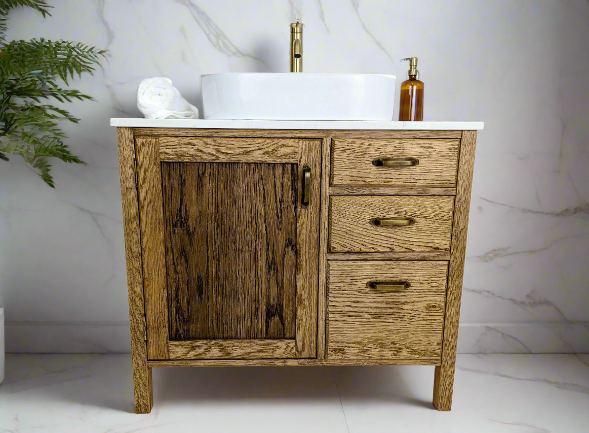 Langdale Oak Bathroom Vanity Unit