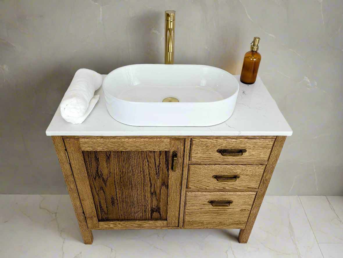 Langdale Oak Bathroom Vanity Unit