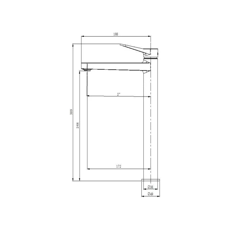 RAK Petit Round Tall Basin Mixer Chrome