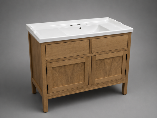 1020mm Palmeira Oak Bathroom Vanity Unit