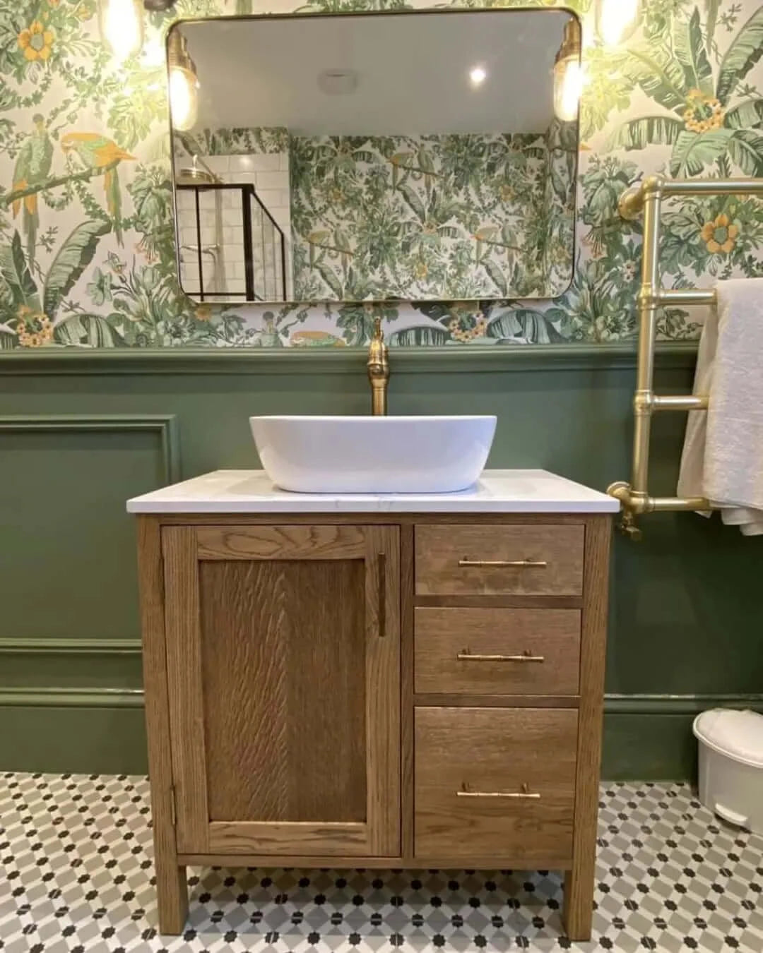 Langdale Oak Bathroom Vanity Unit
