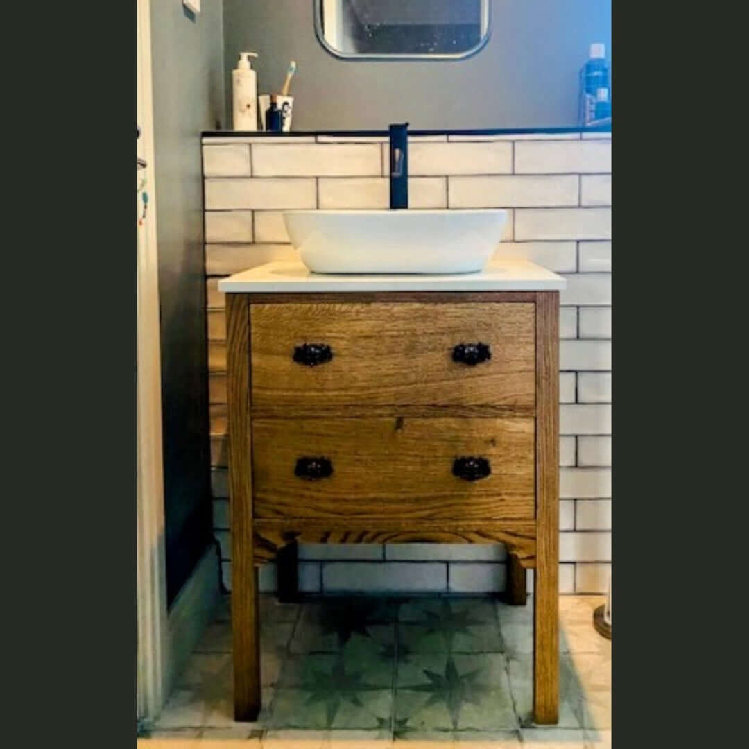 Pavilion Oak Bathroom Vanity Unit