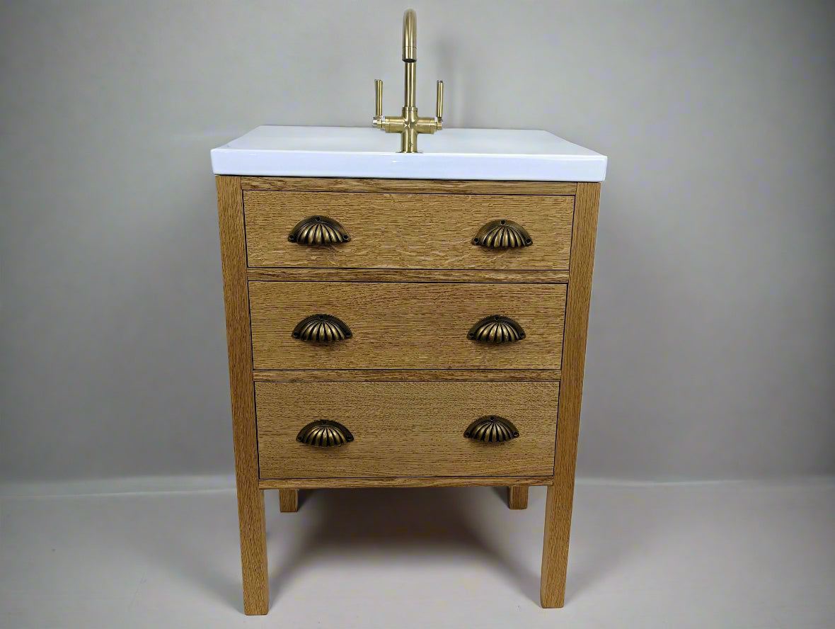 Medina Oak Bathroom Vanity Unit