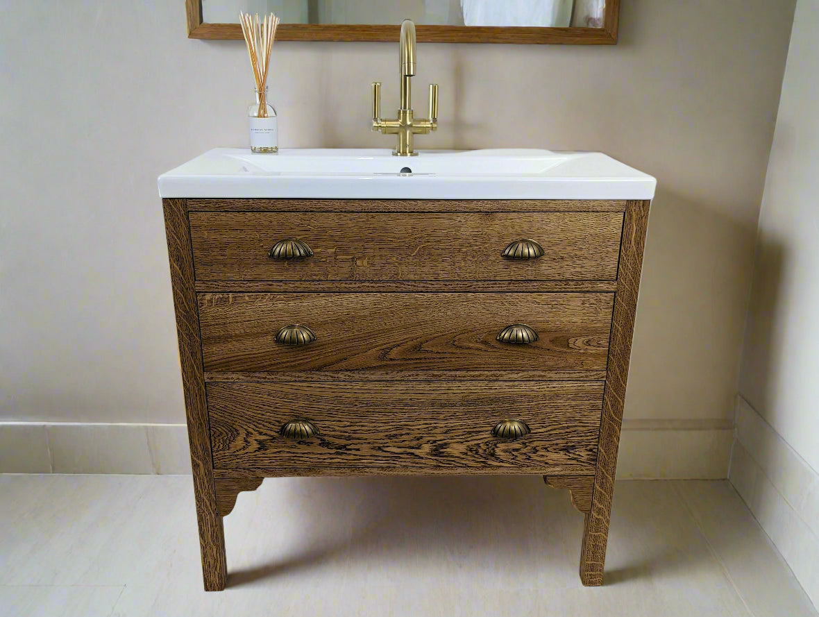 Medina Oak Bathroom Vanity Unit