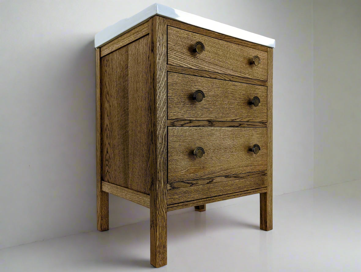 Medina Oak Bathroom Vanity Unit