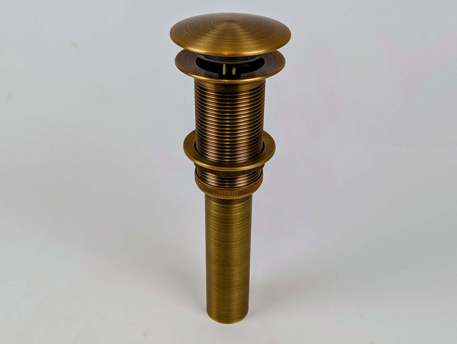 Vintage Brass Unslotted Basin Waste