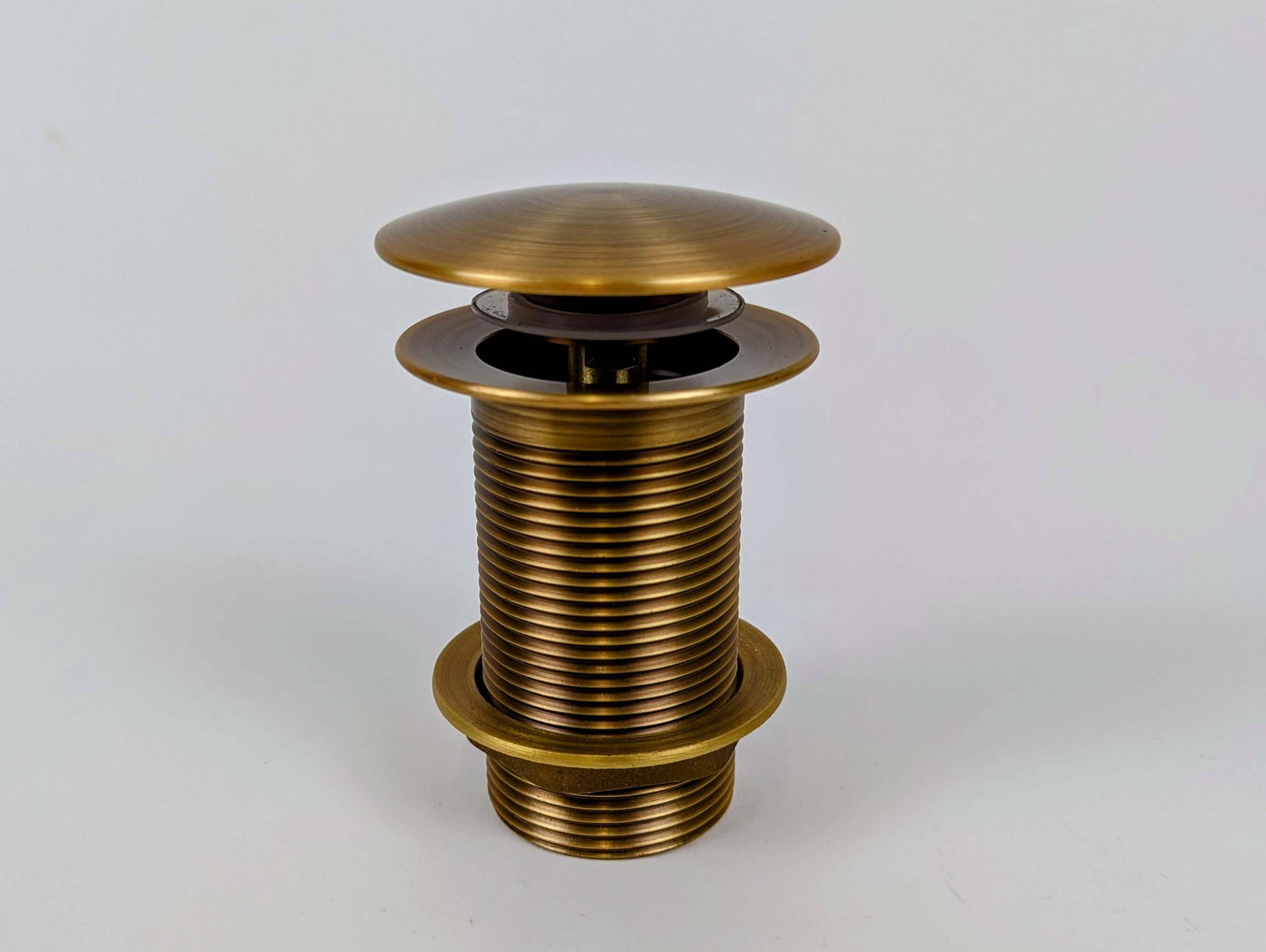 Vintage Brass Unslotted Basin Waste