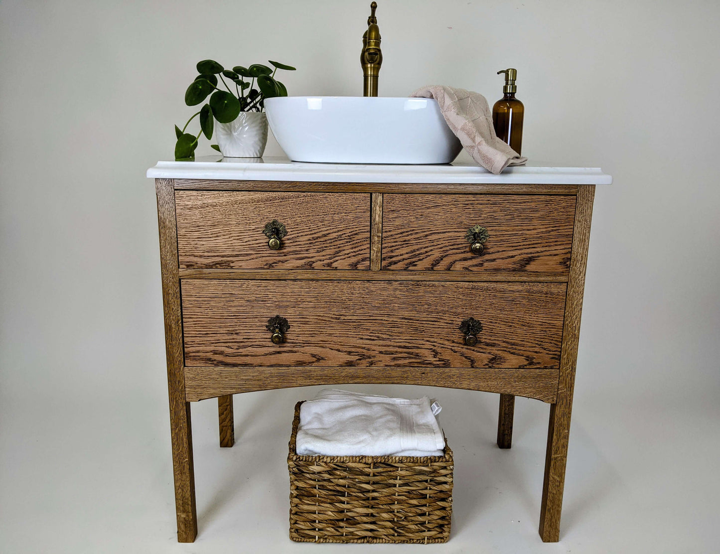 Brunswick Oak Bathroom Vanity Unit
