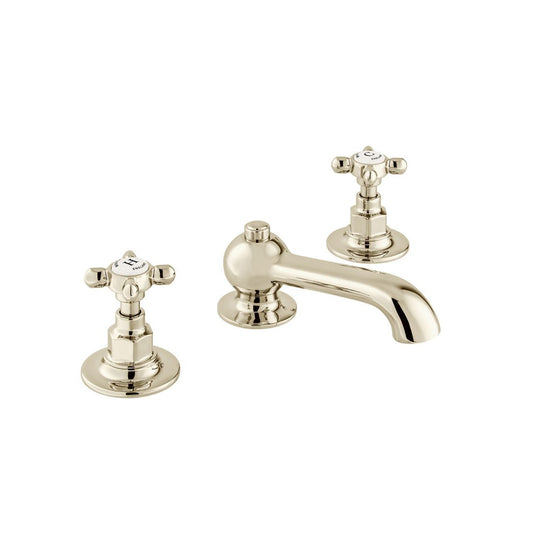 Booth & Co Axbridge 3 Hole Basin Mixer inc Pop-Up Waste - Bright Nickel