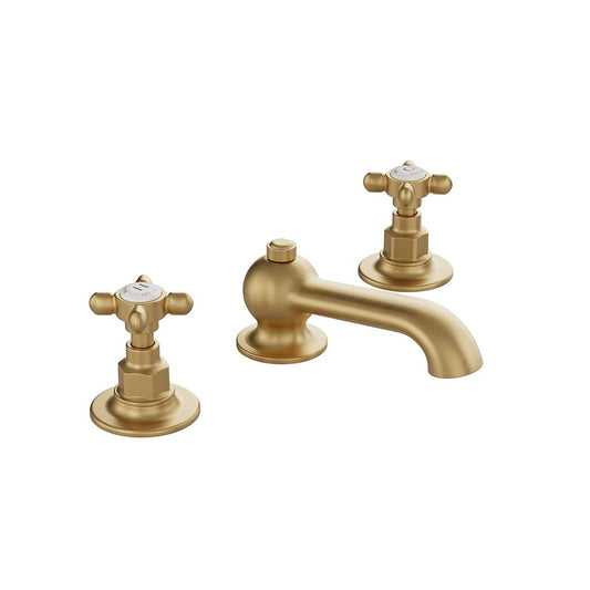 Booth & Co Axbridge 3 Hole Basin Mixer inc Pop-Up Waste - Brushed Gold