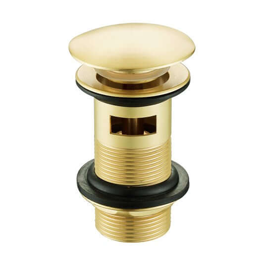 Easy Clean Sprung Plug Basin Waste - Brushed Brass