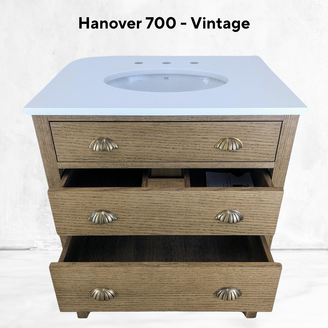 Hanover Oak Bathroom Vanity Unit