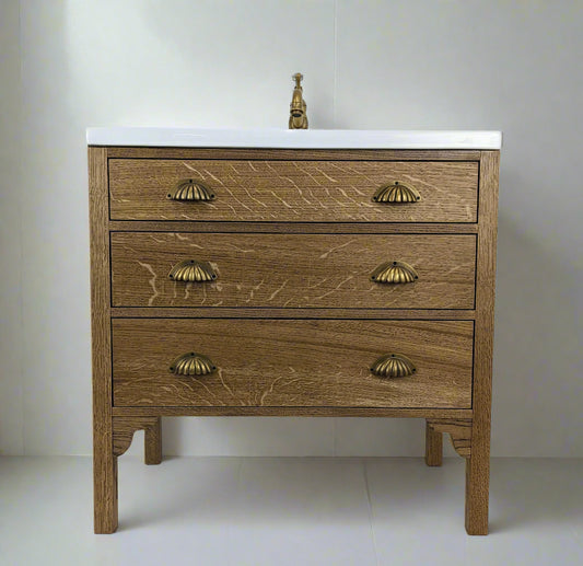 Medina Oak Bathroom Vanity Unit
