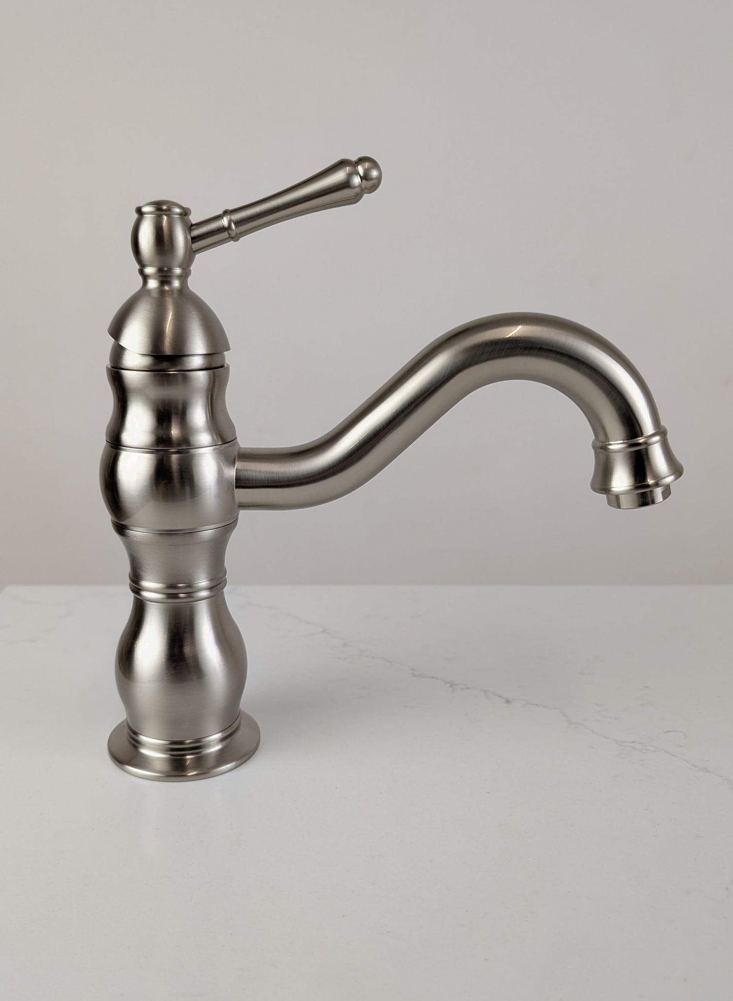 Vintage Nickel Deck Mounted Basin Mixer