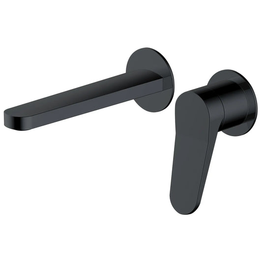 RAK Petit Round Wall Basin Mixer Black