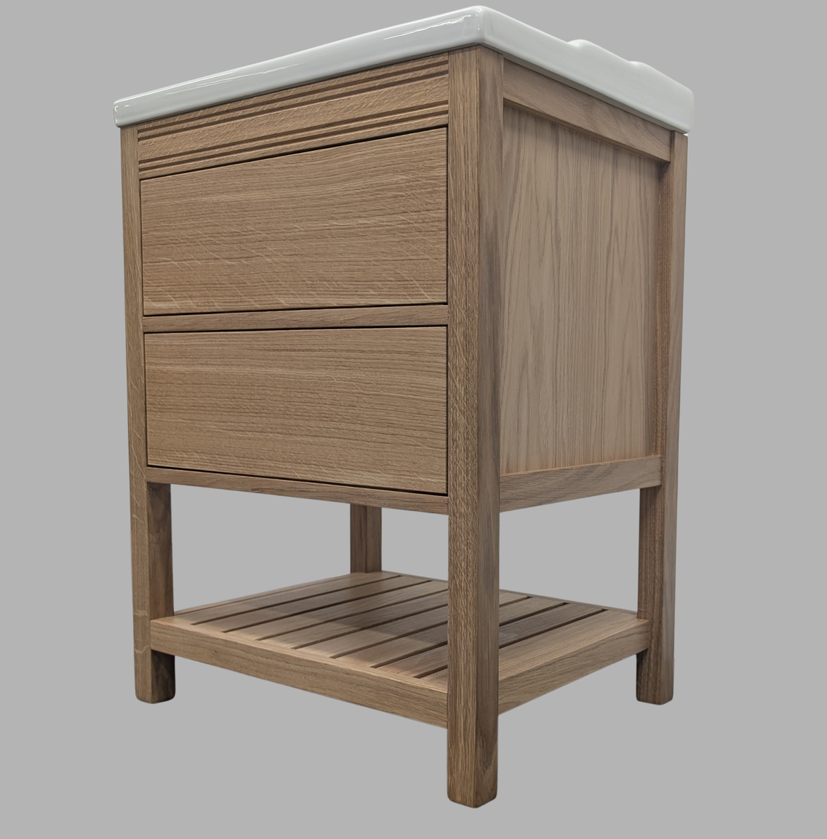 620mm Westbourne Oak Bathroom Vanity Unit