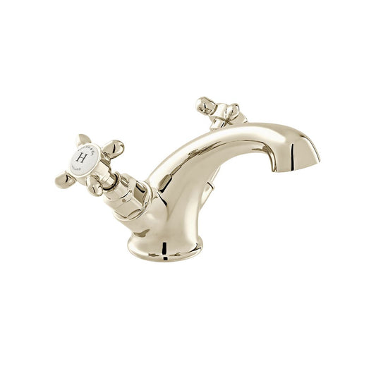 Booth & Co Axbridge Mono Basin Mixer inc Pop-Up Waste - Bright Nickel