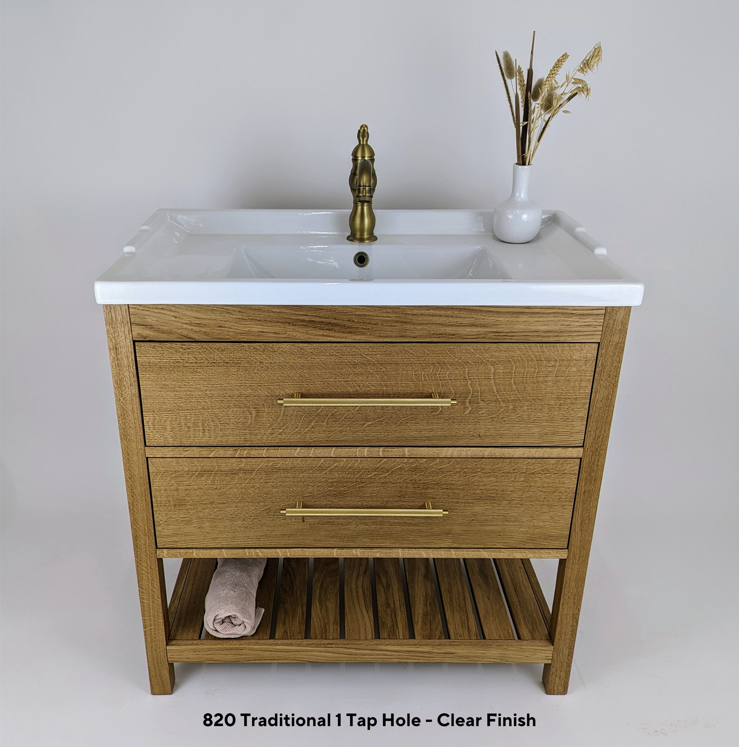 Westbourne Oak Bathroom Vanity Unit