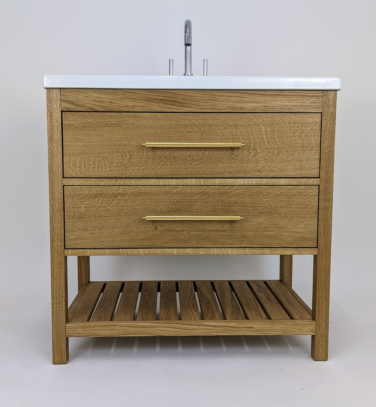 Westbourne Oak Bathroom Vanity Unit