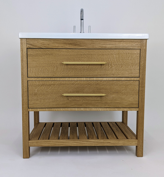 Westbourne Oak Bathroom Vanity Unit