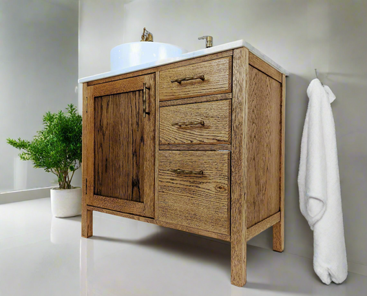 Langdale Oak Bathroom Vanity Unit