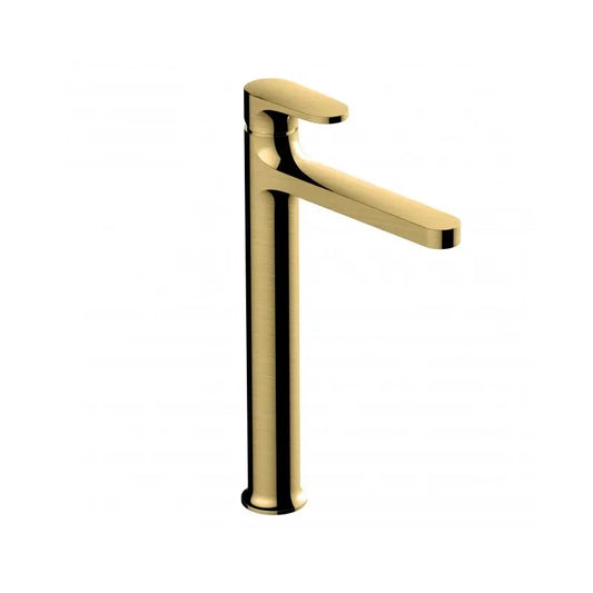 RAK Portofino Tall Basin Mixer in Brushed Gold