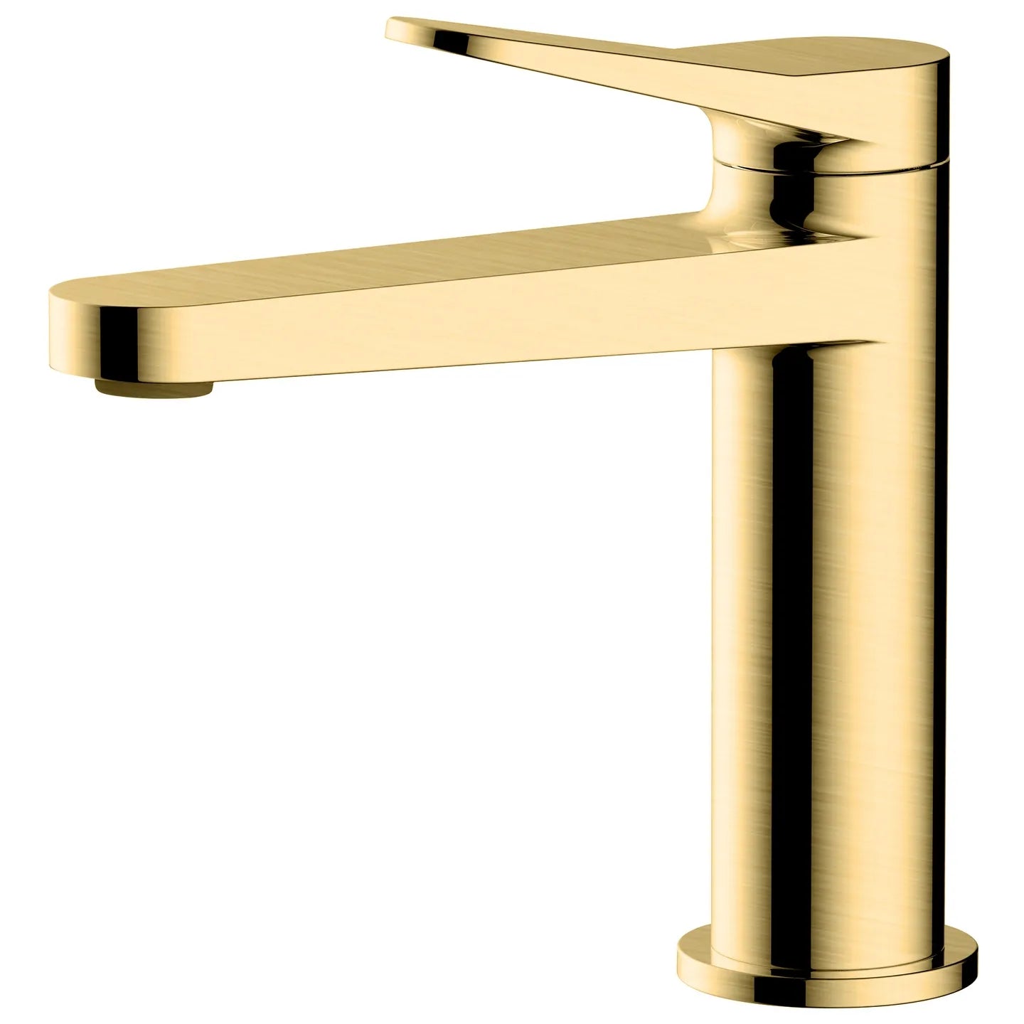 RAK Petit Round Standard Basin Mixer Brushed Gold