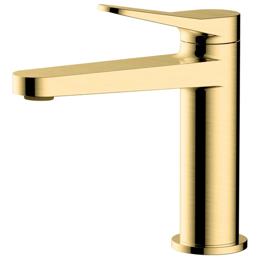 RAK Petit Round Standard Basin Mixer Brushed Gold