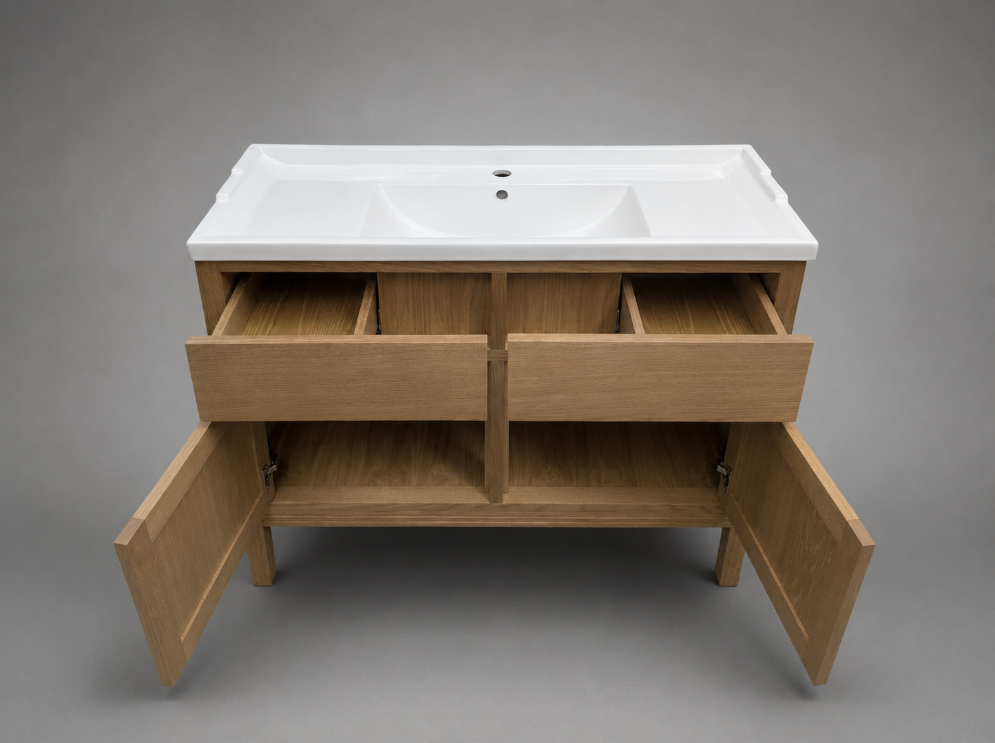 1020mm Palmeira Oak Bathroom Vanity Unit