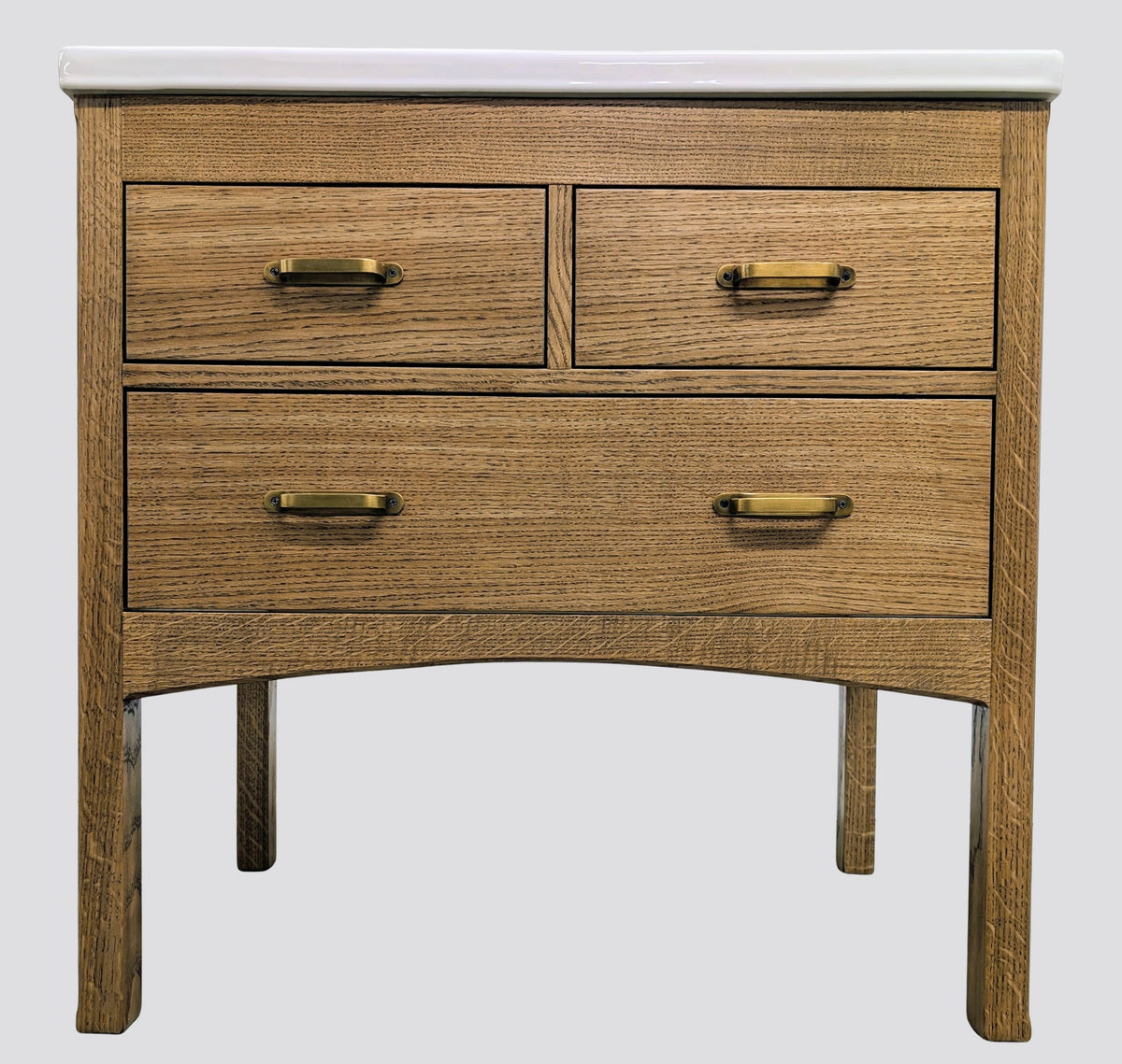 820mm Brunswick Oak Bathroom Vanity Unit