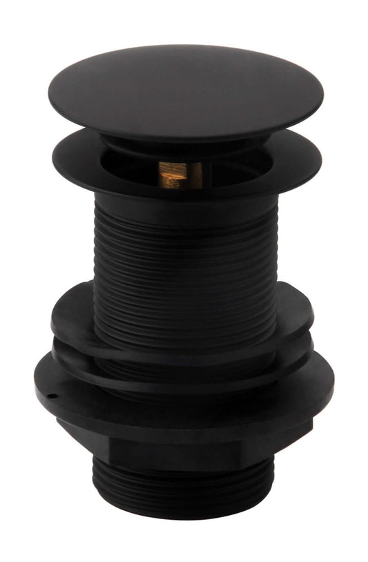 Unslotted Sprung Plug Basin Waste - Black
