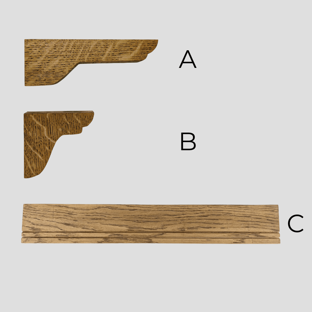 Double Hanover Oak Bathroom Vanity Unit