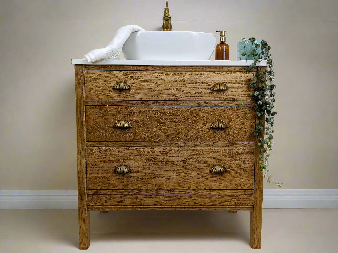 Hanover Oak Bathroom Vanity Unit