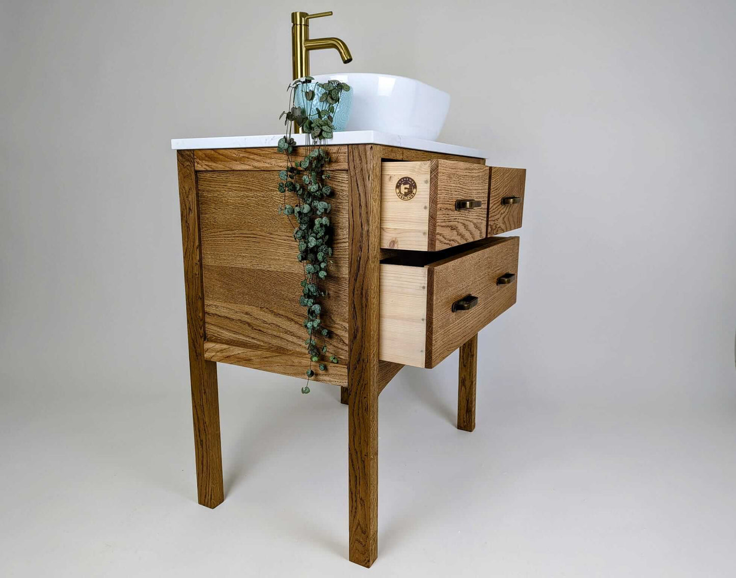 Brunswick Oak Bathroom Vanity Unit