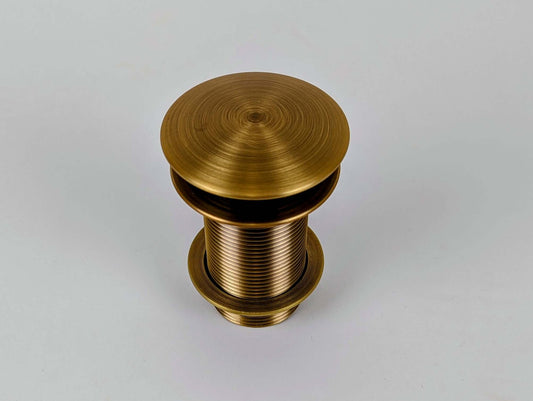 Vintage Brass Unslotted Basin Waste